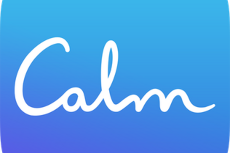 Blue Calm Script App Icon Logo