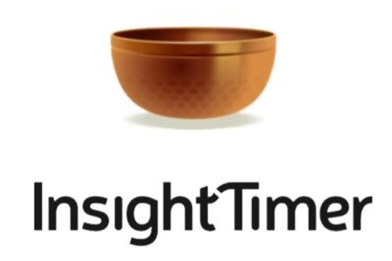 InsightTimer Copper Sound Bowl and Wordmark App Logo