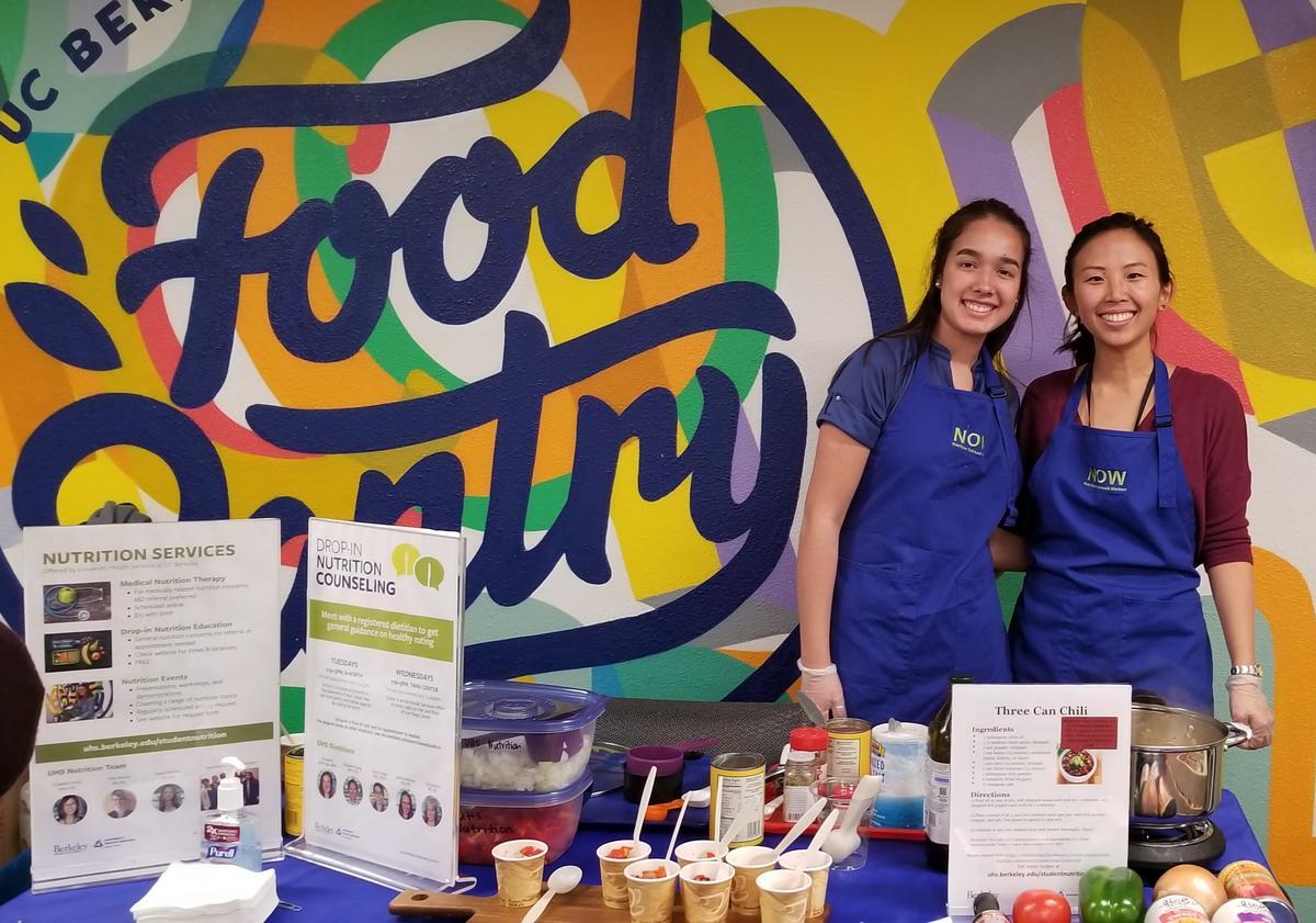 dietitian and nutrition student at a food demo