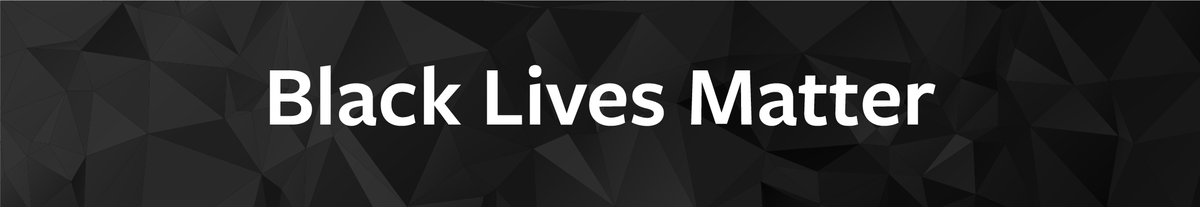 "black lives matter" text on black banner