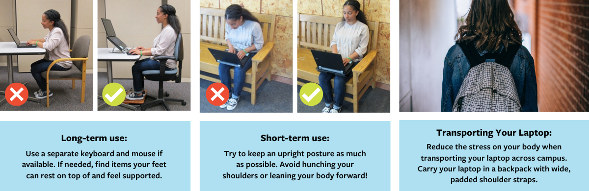 Ergonomic Tips for UC Berkeley Students: Setting Up & Using Your Laptop