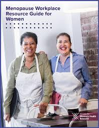 Image is the cover of the Menopause Resource Guide for Women