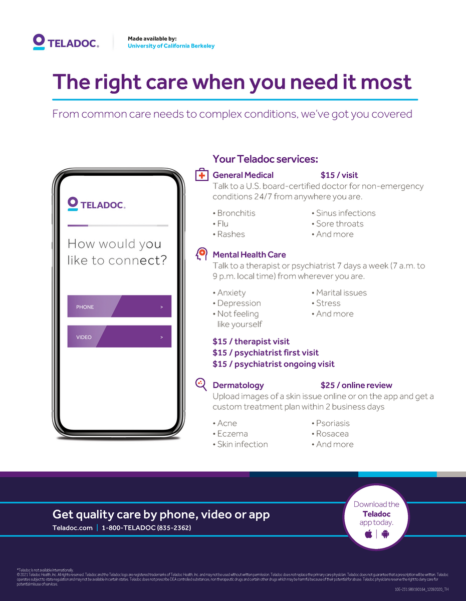 Teladoc - Online Telemedicine | University Health Services