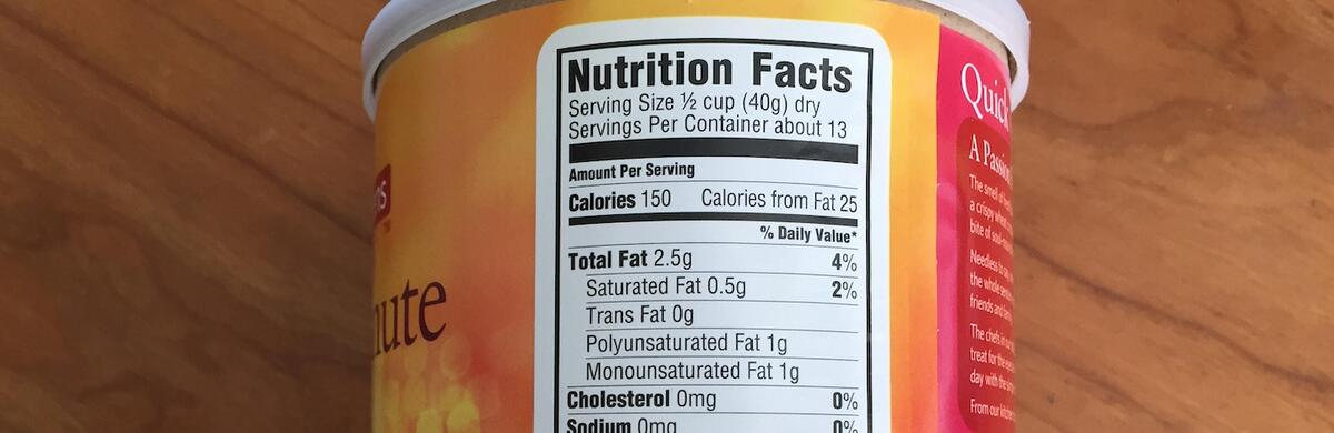 Nutrition Label Nutrition Label