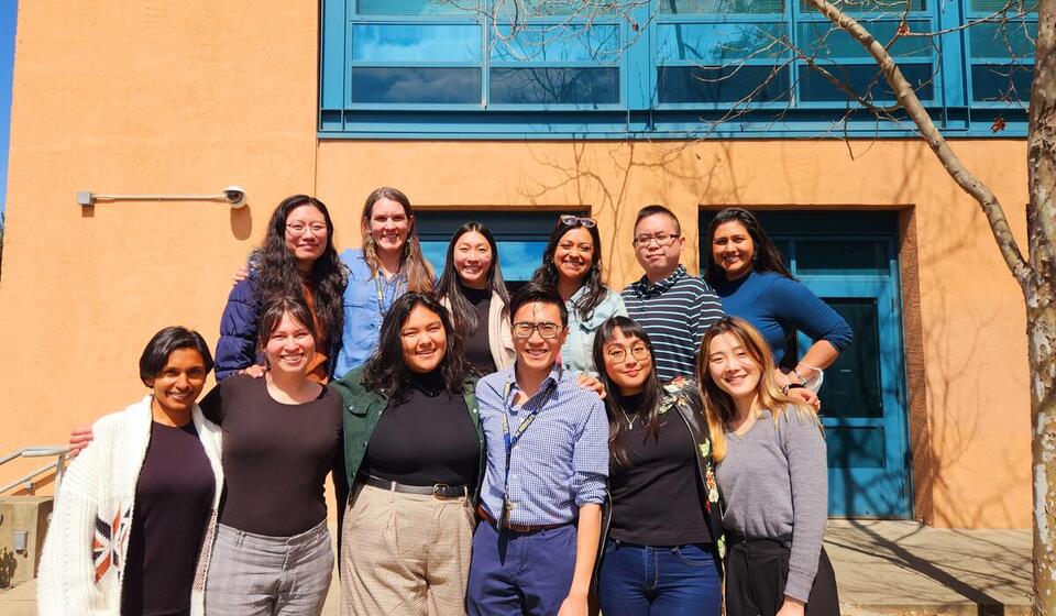 2023-2024 Training Cohort Group Photo Outside the Tang Center