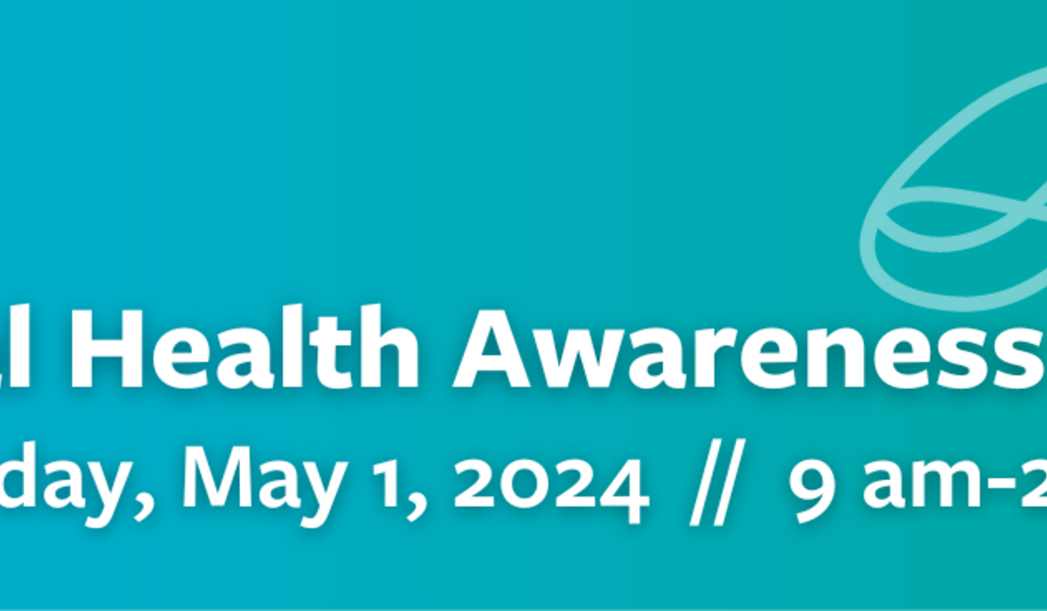 banner that announces Mental Health Awareness Day on May 1st