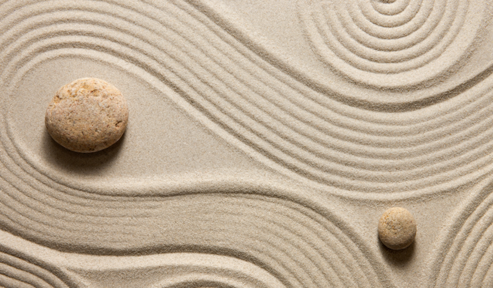 Image of zen garden and rocks