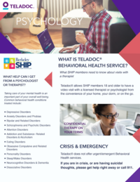 SHIP Teladoc Psychology Flier